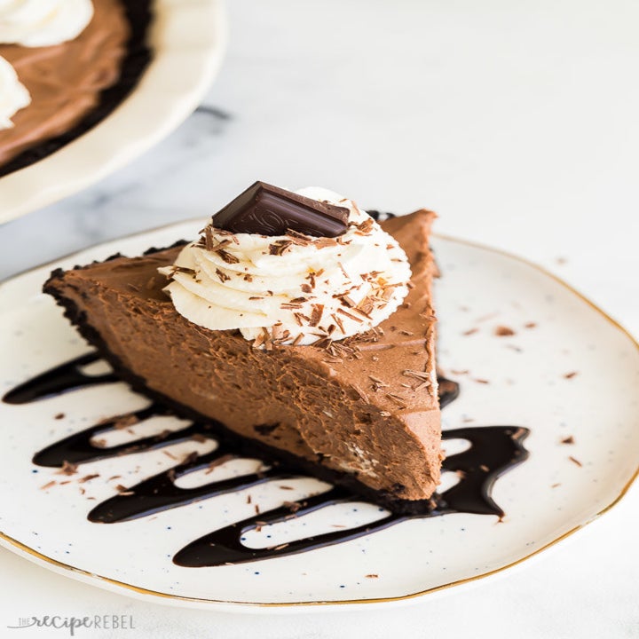 A slice of French silk pie.