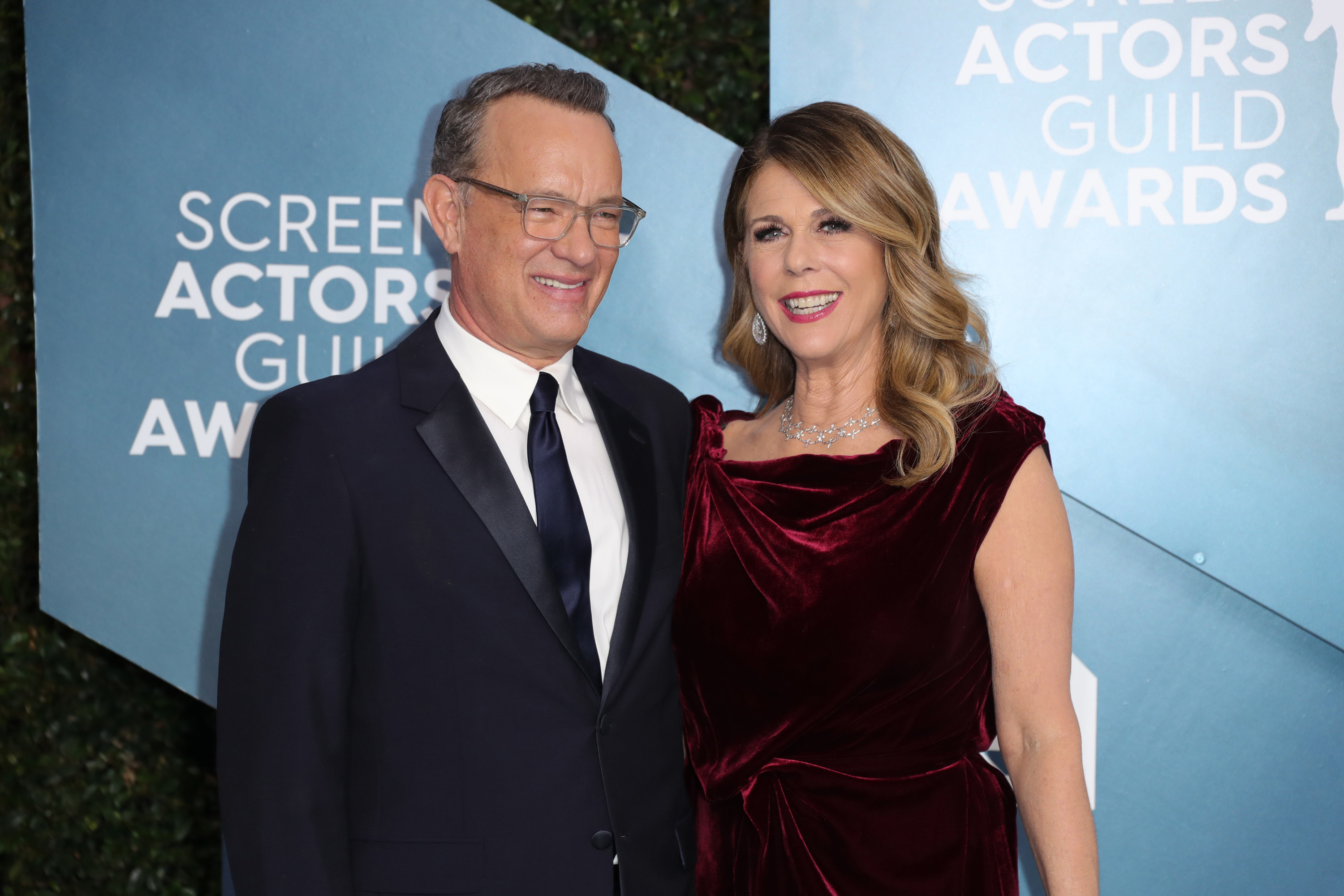 Tom Hanks and Rita Wilson attend 26th Annual Screen Actors Guild Awards at The Shrine Auditorium on January 19, 2020 in Los Angeles, California