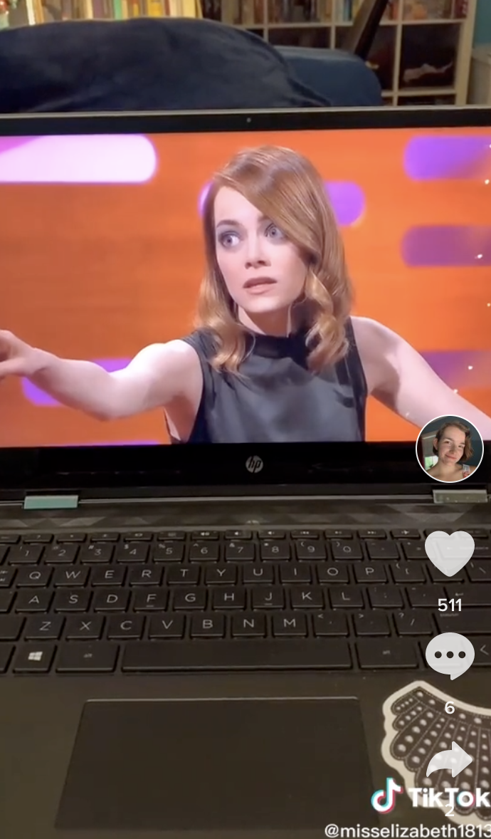 Screenshot of Emma Stone.