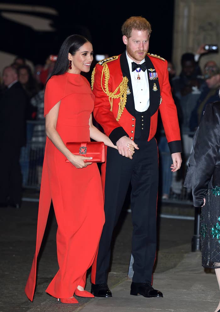 Prince Harry, Duke of Sussex and Meghan, Duchess of Sussex attend the Mountbatten Festival of Music at Royal Albert Hall on March 07, 2020 in London, England