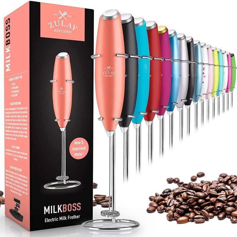 Milk frother in various colors