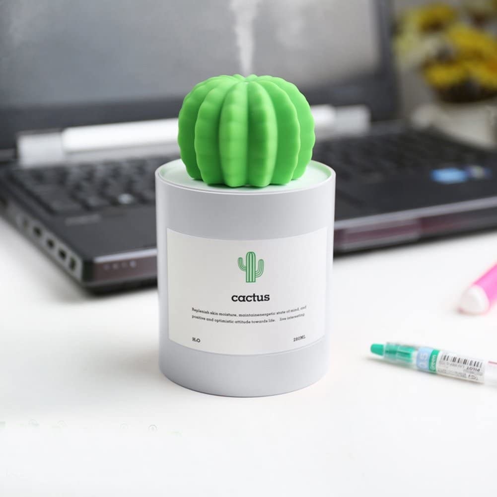 tube like device with round cactus on top that shoots out humid air 