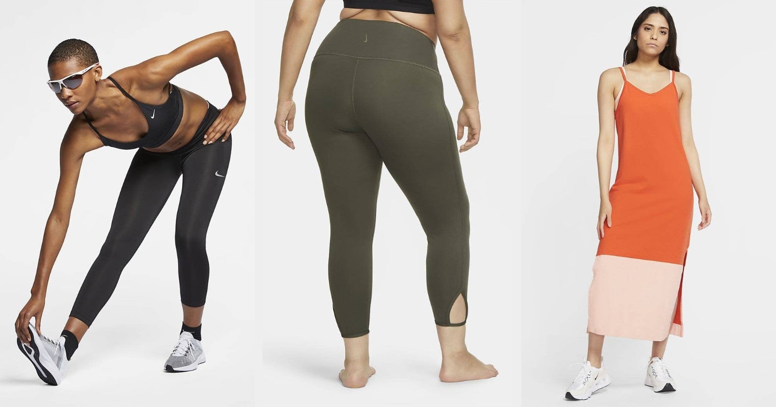 Women's Nike Yoga Infinalon Lace Leggings XL Mauve Brown Training New