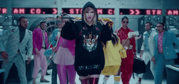a gif of taylor swift in the look what you made me do music video