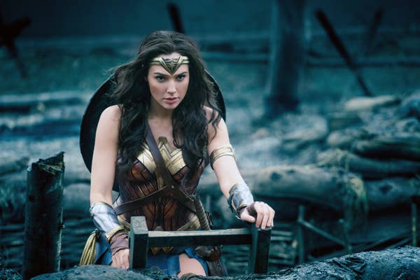 Gal Gadot as Wonder Woman during the No Man #x27;s Land scene