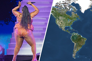 A split thumbnail shows performer Lizzo dancing on the left and a map of the world on the right