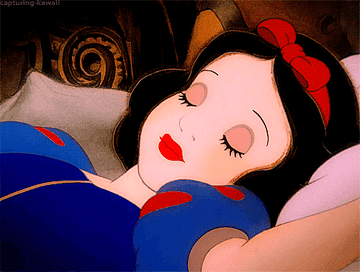Snow White sleeping