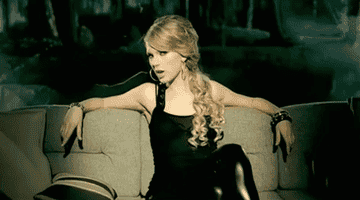 a gif of taylor swift in the picture to burn music video