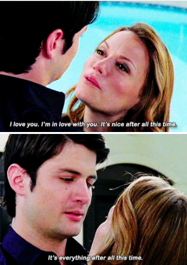Haley says it&#x27;s nice to be in love with Nathan after all this time, he replies, &quot;It&#x27;s everything after all this time&quot;