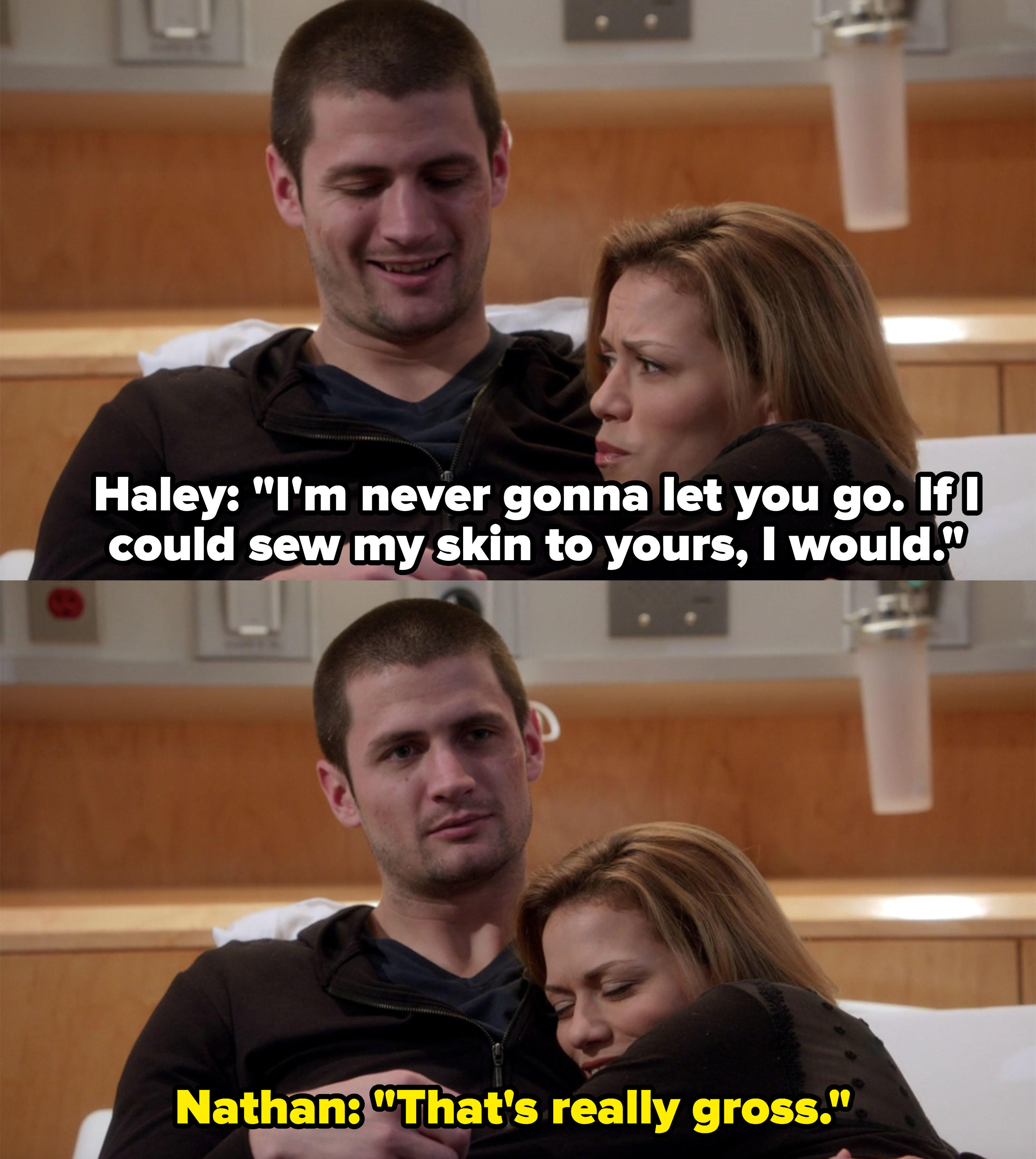 Haley says she would sew her skin to Nathan&#x27;s if she could