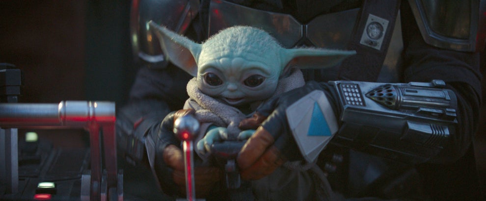 Baby Yoda Listening To Music On The Mandalorian Set