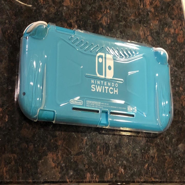 Amazon reviewer photo of Nintendo Switch Lite in plastic case