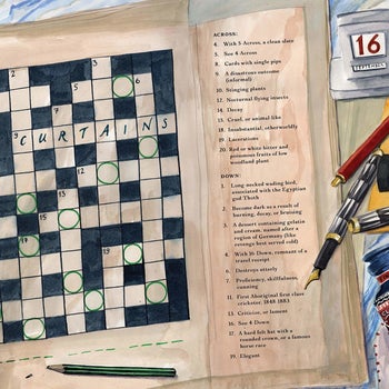a page from the book featuring a crossword puzzle