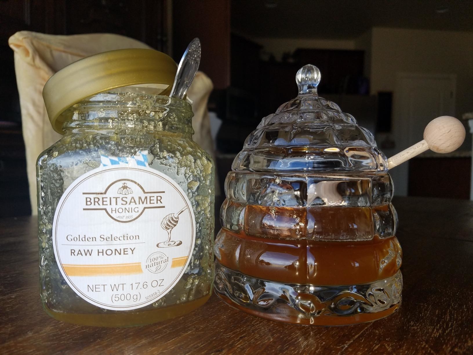 reviewer image of the STUDIO SILVERSMITHS Beehive Crystal Honey Jar