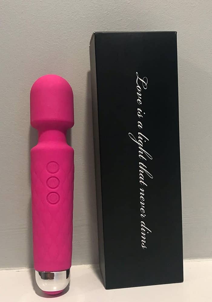 reviewer image of the pink wand massager