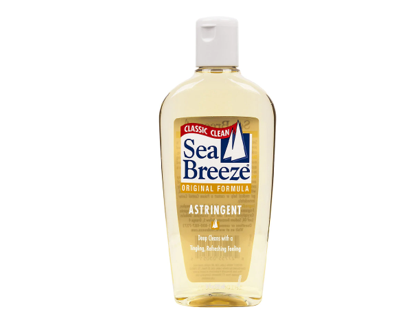 A bottle of Sea Breeze astringent 