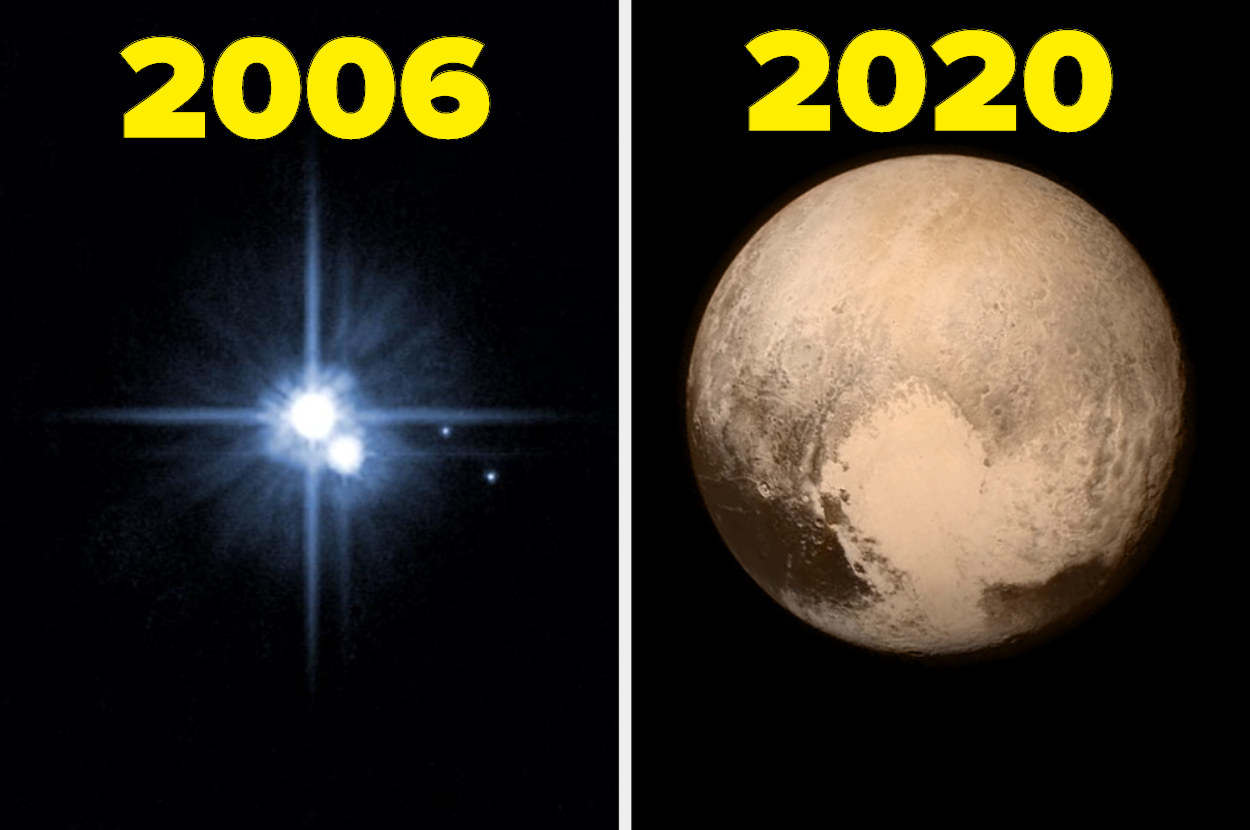 冥王星在2006年和2020年冥王星