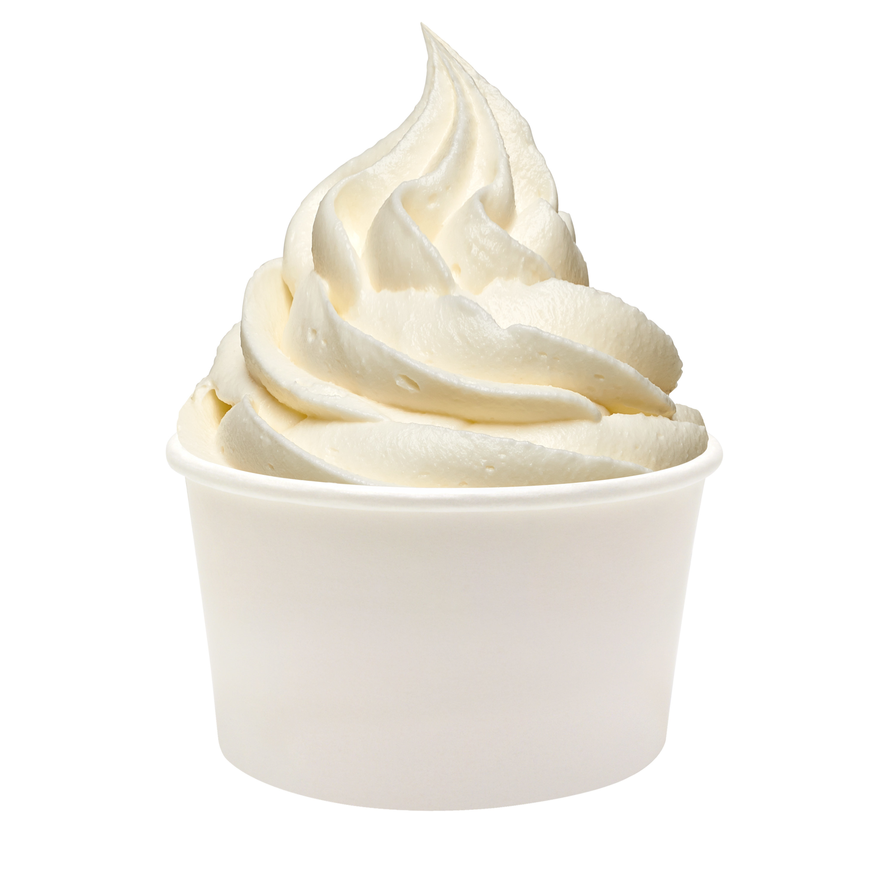 Stock photo of frozen yogurt in a paper container 