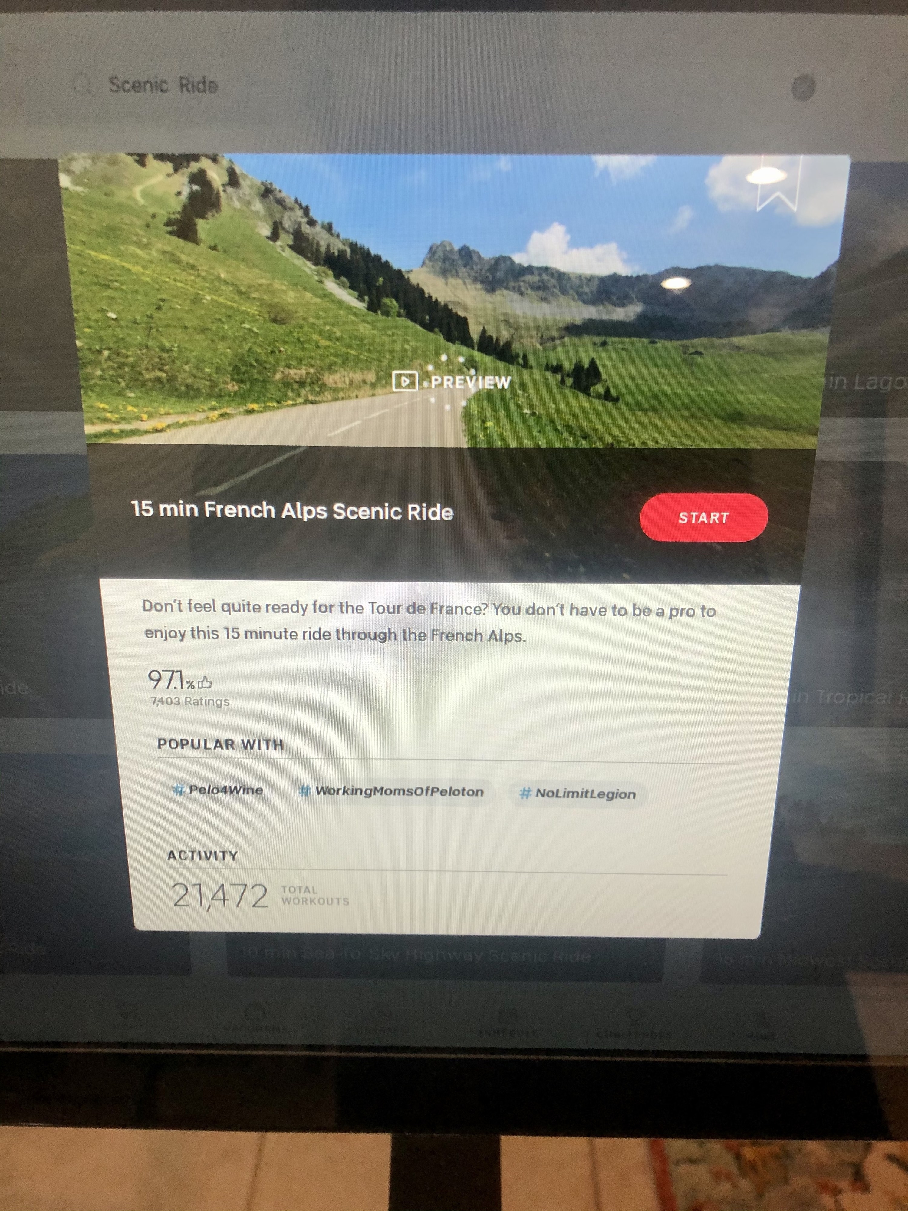 Peloton scenic rides deals 2020