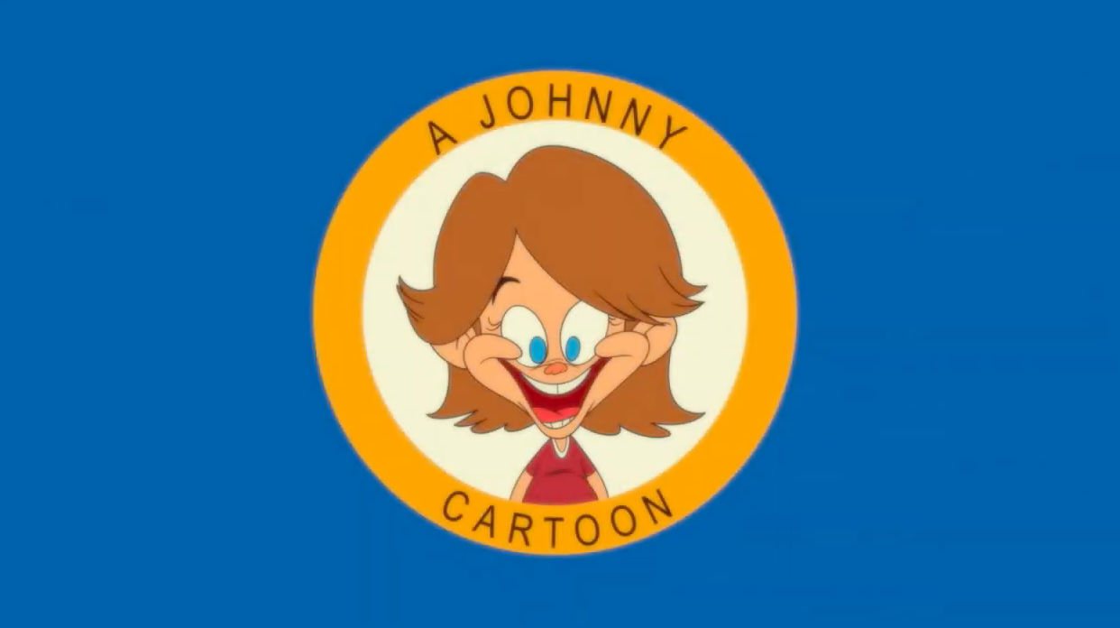 A Johnny Cartoon logo featuring Johnny Smiling