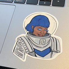 A sticker of Hippolyta from Lovecraft Country