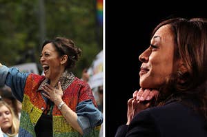 Kamala Harris at a Pride Parade and the 2020 Vice Presidential debate