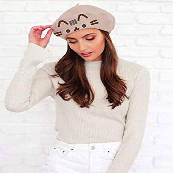 model wearing the beret