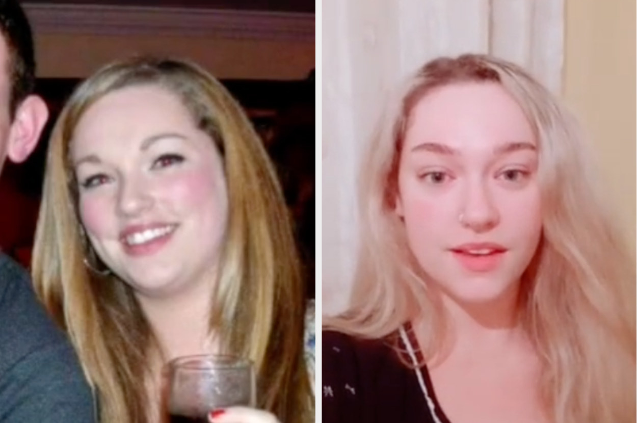 A TikToker shows herself as a teen vs. her as a young adult, looking even younger