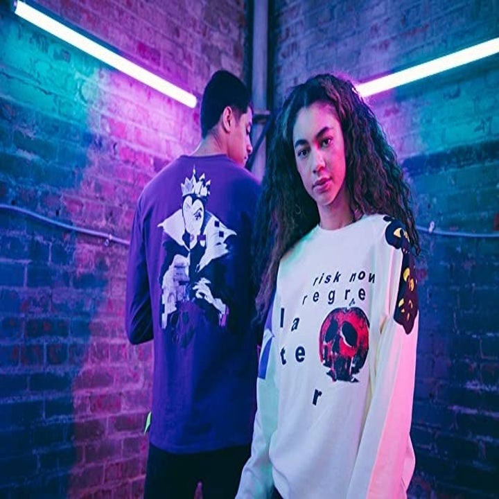 a model in the sweatshirt