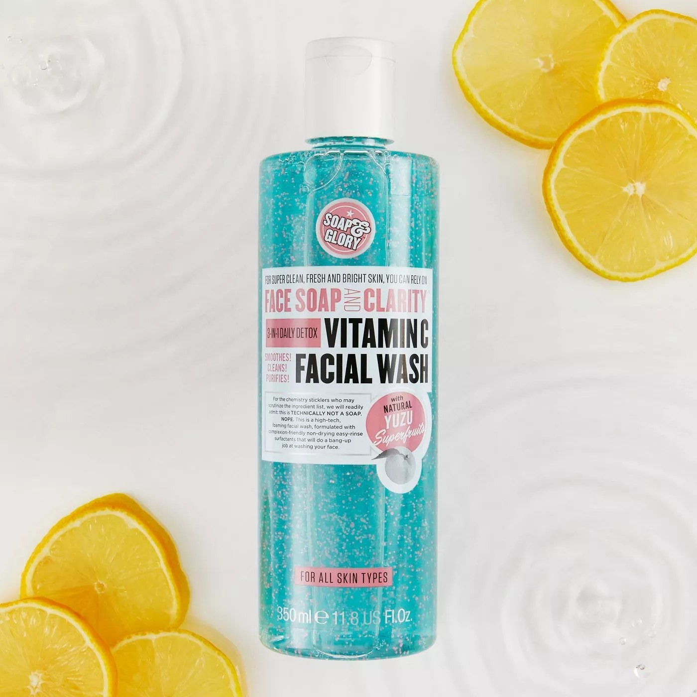 Soap &amp;amp; Glory&#x27;s Vitamin C Facial Wash 3-in-1 Daily Detox with Natural Yuzu Superfruits for All Skin Types