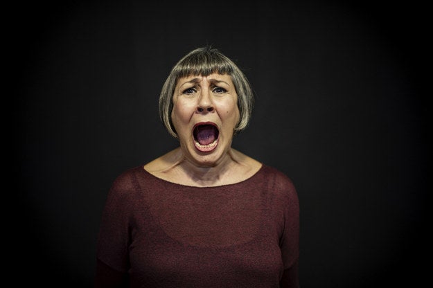 An older woman yelling for absolutely no reason whatsoever 