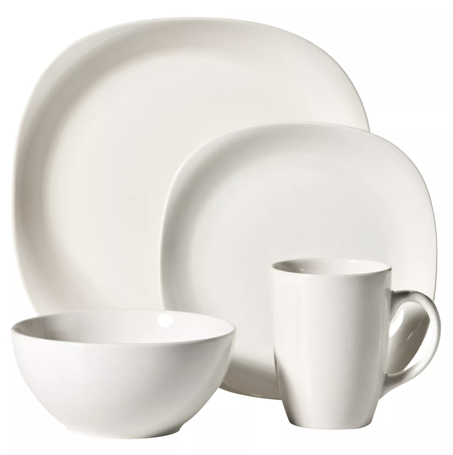 The white dinnerware set