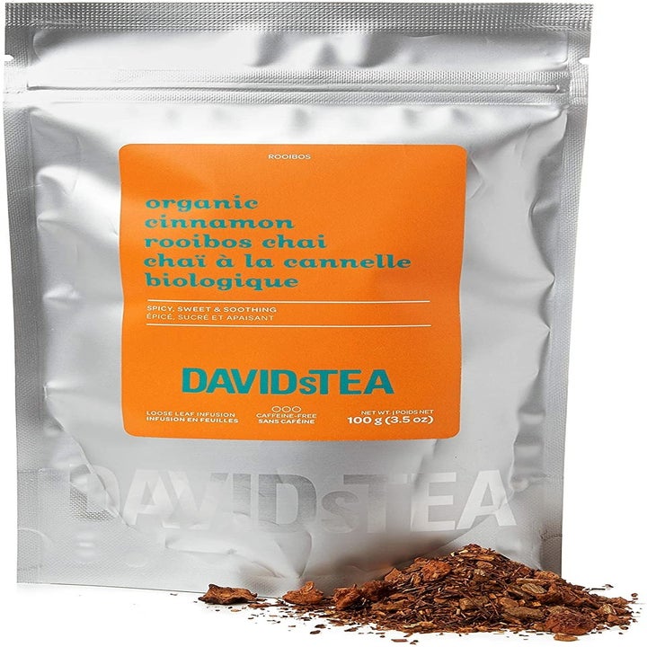 A package of loose leaf tea