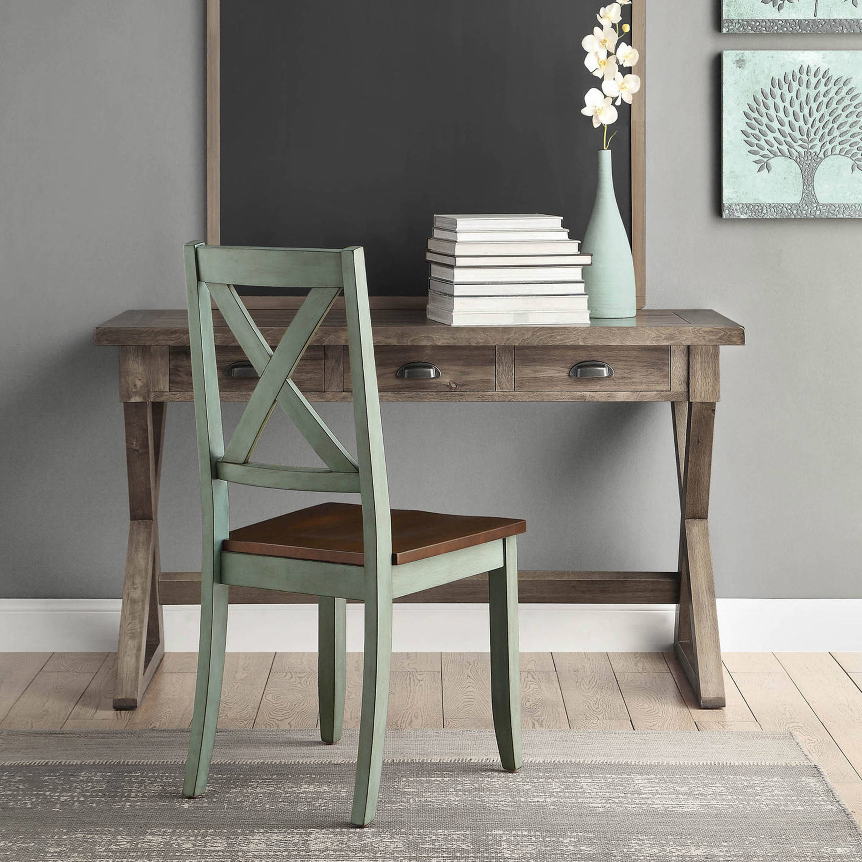 Cross back dining chairs