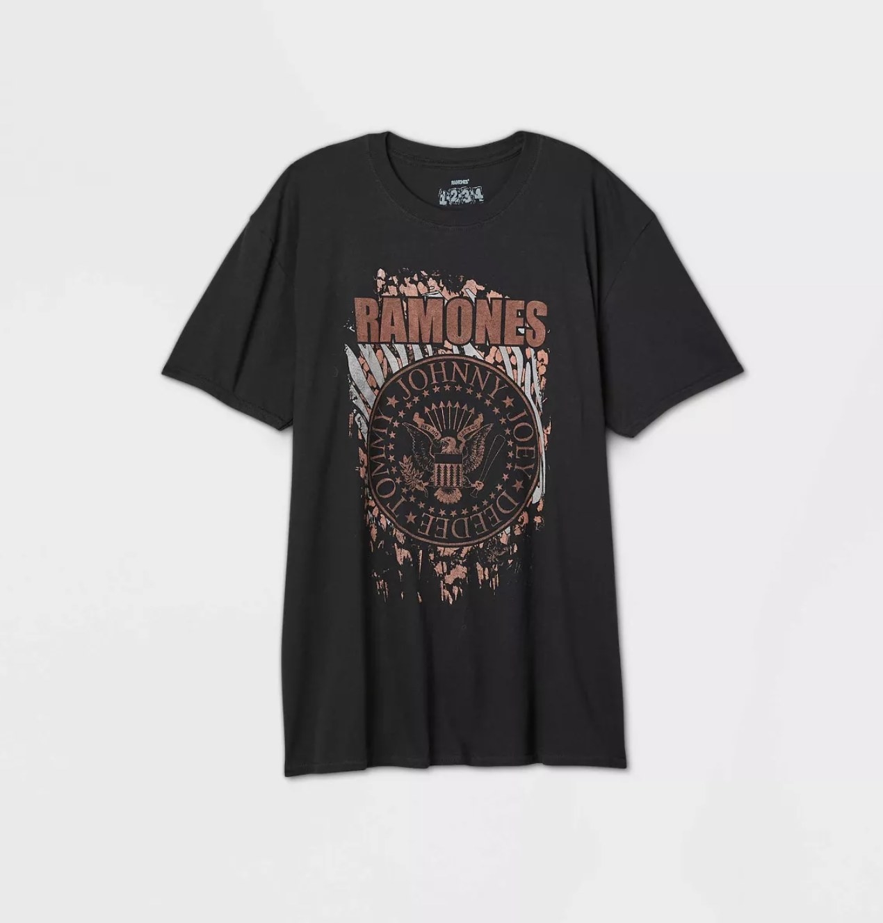 A black graphic tee of the Ramones