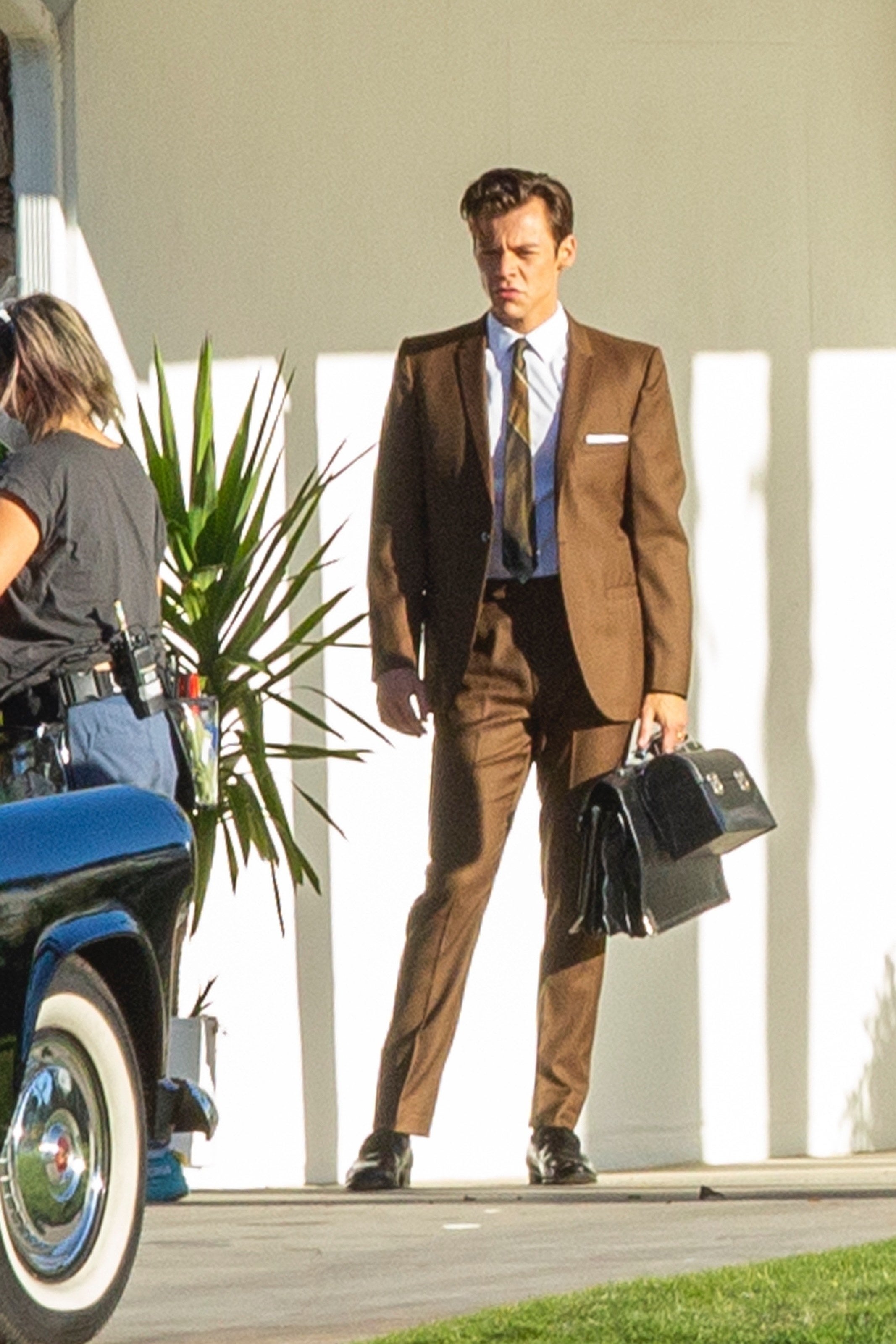 Harry Styles Dapper On Set Of Don't Worry Darling
