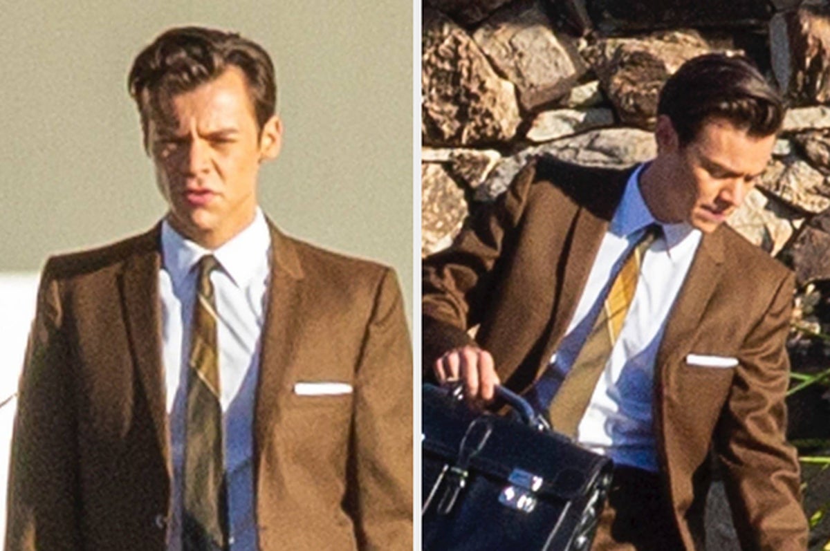 Harry Styles Dapper On Set Of Don T Worry Darling