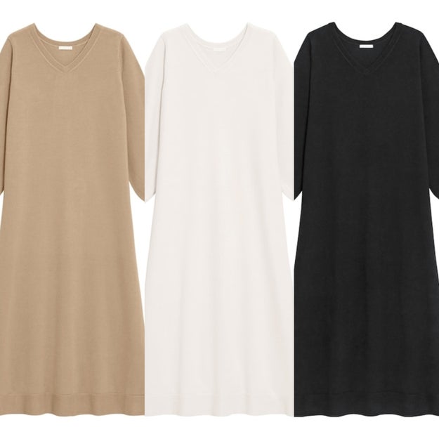 年のgu 本気出し過ぎじゃない こんな 高見えワンピース が3000円以下なんて Buzzfeed Japan バックプリーツコンビネーションニットワン ｄメニューニュース Nttドコモ