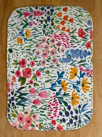 A close up of one sheet of flower garden cloth