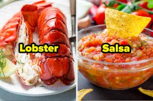 Lobster and salsa
