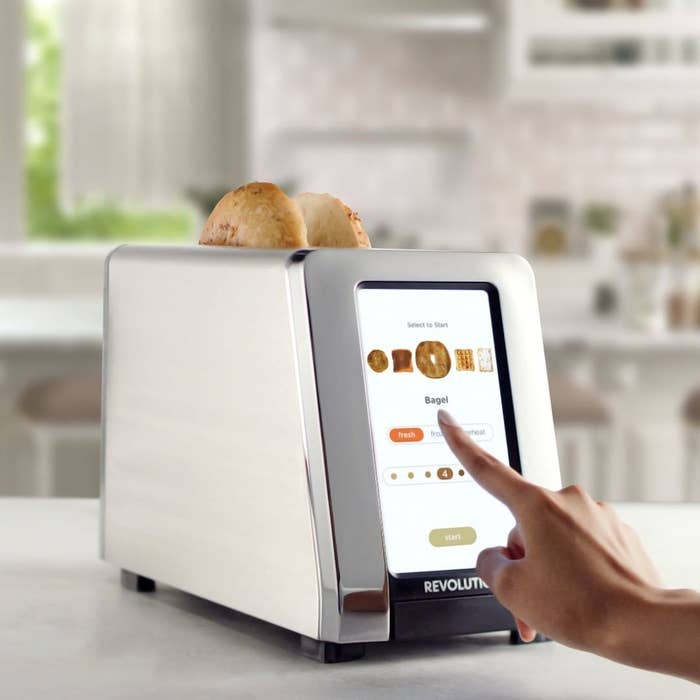 Model touching screen on Revolution toaster