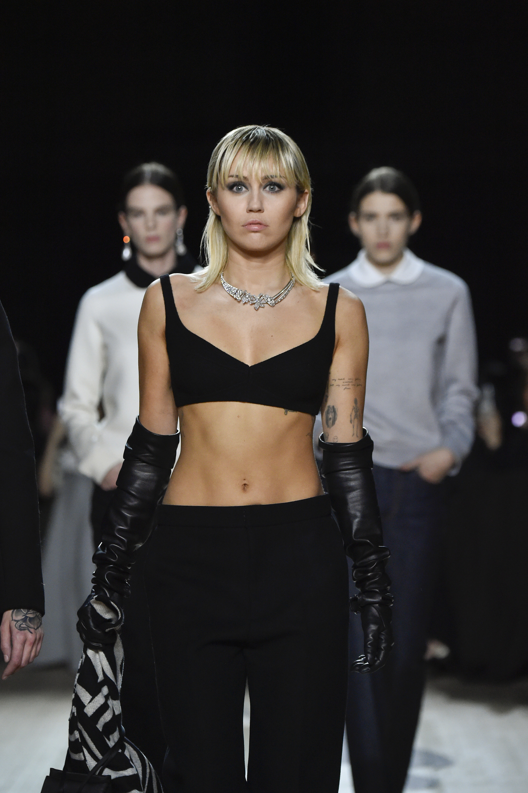 Miley Cyrus walks the runway at the Marc Jacobs Ready to Wear Fall/Winter 2020-2021 fashion show during New York Fashion Week on February 12, 2020 in New York City