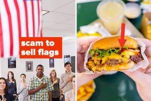 Pledge of allegiance and cheese costing extra
