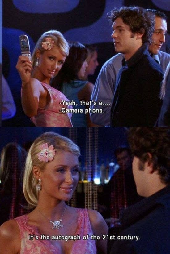 Paris Hilton calls it a camera phone and says it's "the autograph of the 21st century"