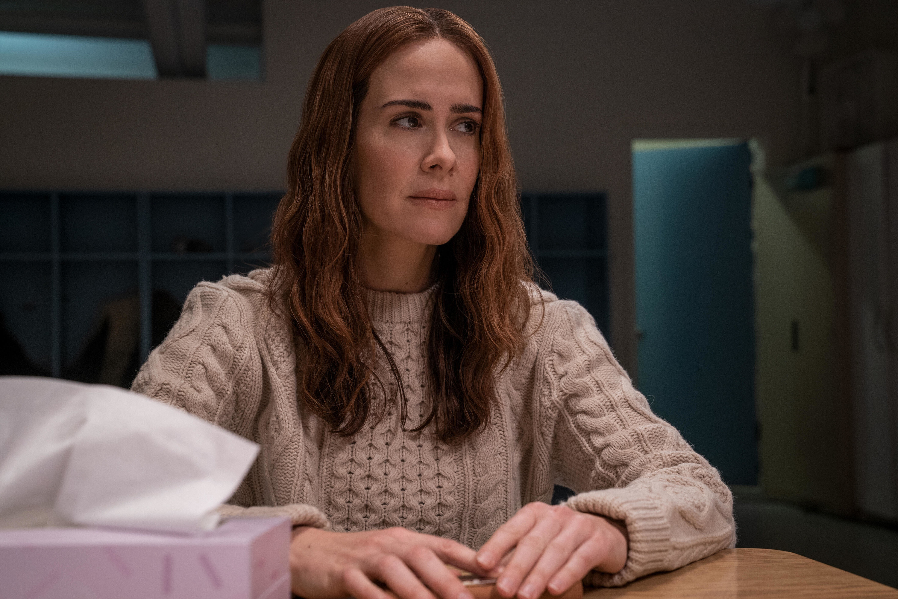 Sarah Paulson as Diane Sherman in &quot;Run&quot; wears her sweater 