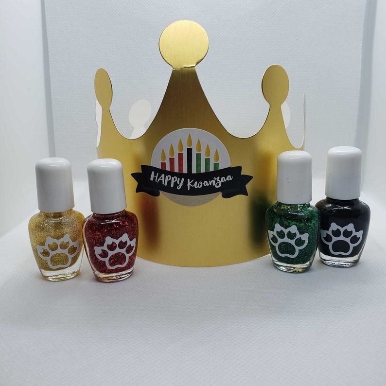 The four polishes: yellow, red, green, and black