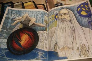 reviewer photo of the Lord of the Rings coloring book 