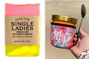 Soap for Single Ladies and an Pint-size Monogrammed Ice Cream Cozy