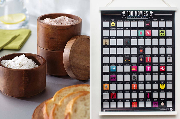 (left) Wood bowls (right) Movie scratch-off poster