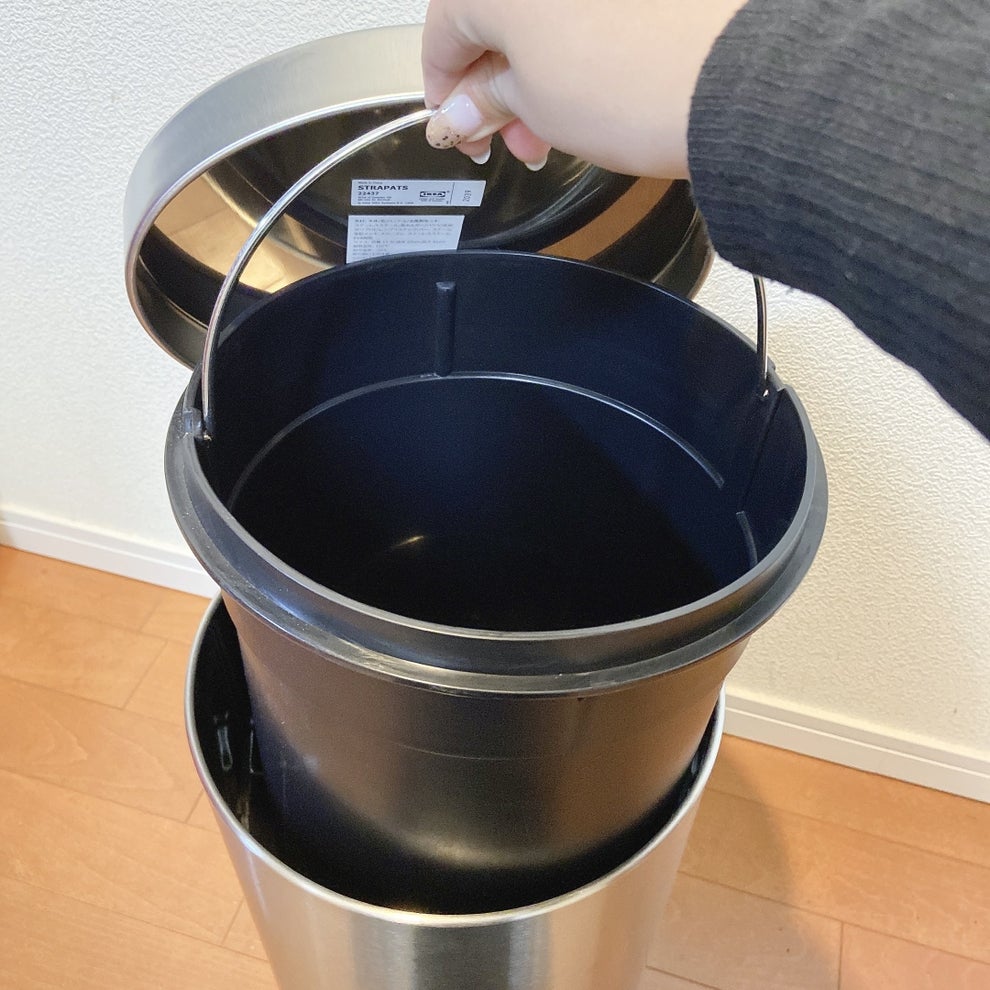 これが1499円は信じられない イケアの ステンレスごみ箱 でキッチンがオシャレになった